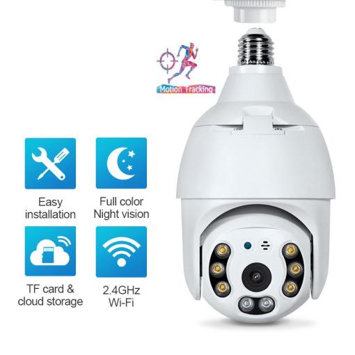 TUYA 3MP E27 Indoor Outdoor Auto Tracking Two Wayss Security CCTV IP Bulb Cameras