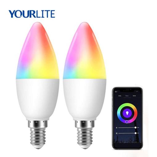 Yourlite White And Color C37 Medium Lumen Smart Bulb Bluetooth & Zigbee Compatible with Alexa & Google Assistant
