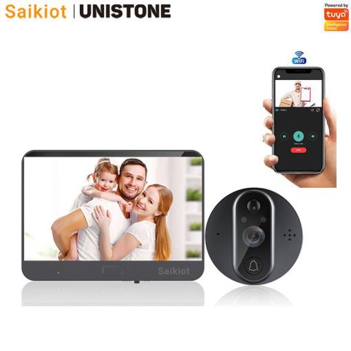 Unistone Video Doorbell Peephole 2MP / 1080P Video Doorell with 4.3inch Monitor