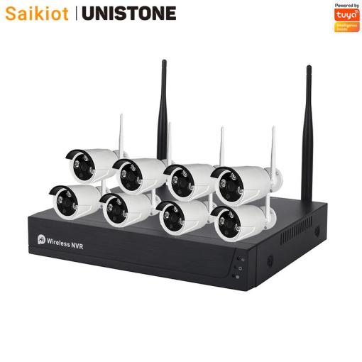 Unistone NVR Kit 8CH 2MP / 5MP Outdoor Wireless Wi-Fi CCTV Security Camera NVR Kit System