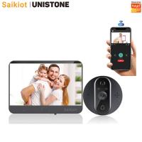 Unistone Peephole Camera 2MP/1080P Video Doorbell with 4.3inch Monitor