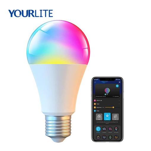 Yourlite Smart Light Bulbs, Dimmable RGBWW Color Changing Light Bulbs, Work with Alexa & Google Assistant