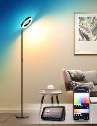 Smart RGBCW Double-Side LED Standing Floor Lamp Wi-Fi APP Control, Works with Alexa for Bedroom, Living Room
