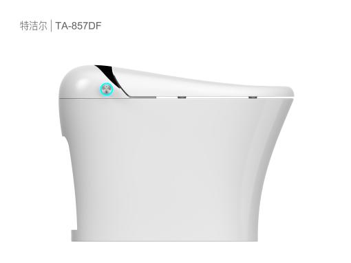 TEJJER Siphon Touchless Flush Bidet LED Electric Complete Ceramic Toilet Set