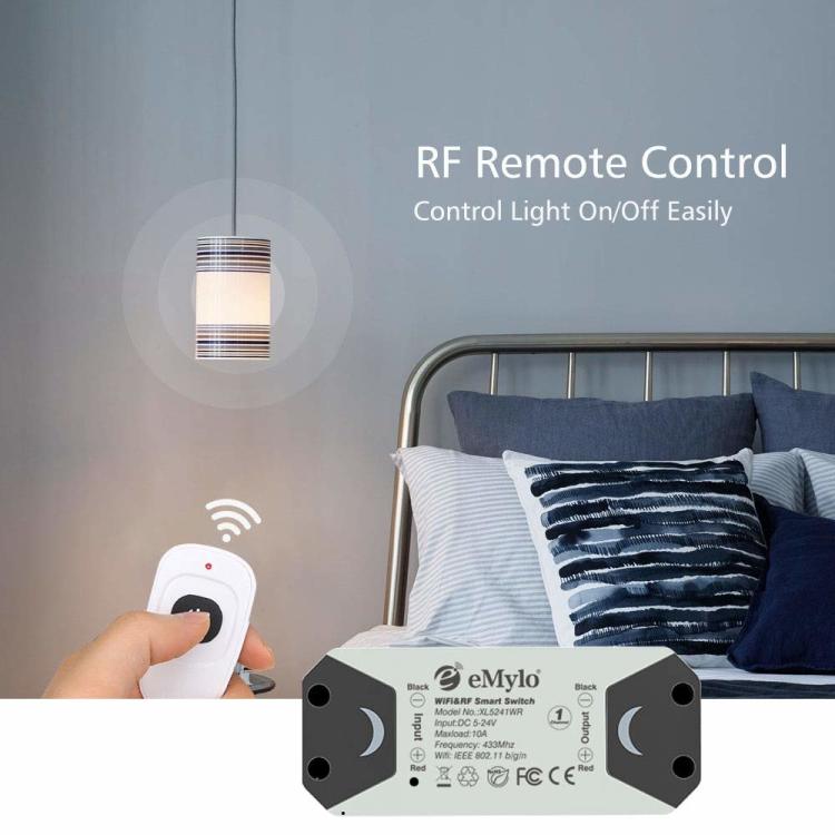 220V Mini Light Switch With Rf 433MHz Push Button Switch Wireless Remote  Control 10A Relay Module for Smart Home Lamp/LED OnOff