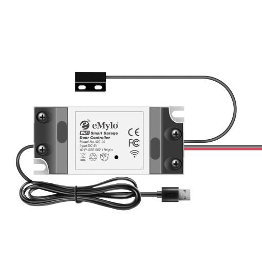 eMylo WIFI Garage Door Opener Universal Smart Garage Door Controller Remote Control Garage Door with App Control, Voice