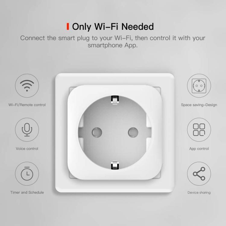 CORUI Vesync WiFi Waterproof Smart Plug EU Socket 16A With Power Monitor  Function Tuya Smart Life App Support Alexa Google Home