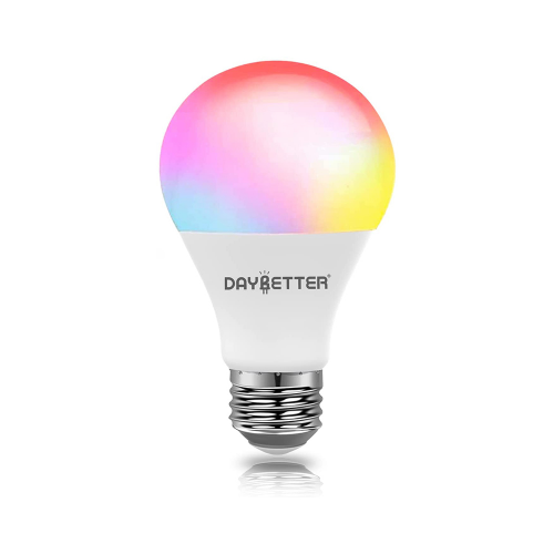 Daybetter Amazon Top Seller 9w A19 E26 App Wi-Fi RGBCW Multi colored Smart LED  Light Bulb for Christmas Gift Alexa 