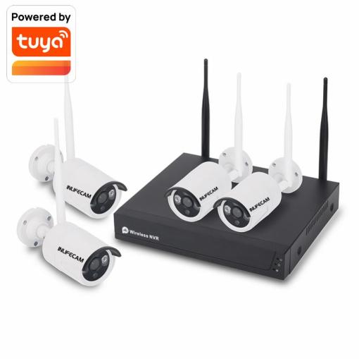 Smart 8Channel NVR +4PCS 3MP Cameras Wireless NVR Kit System Outdoor Waterproof CCTV Secuirty System KIT