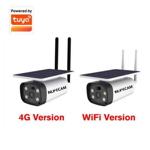 Tuya Smart Wi-Fi/4G Surveillance Camera with Solar Panel Security CCTV IP Camera