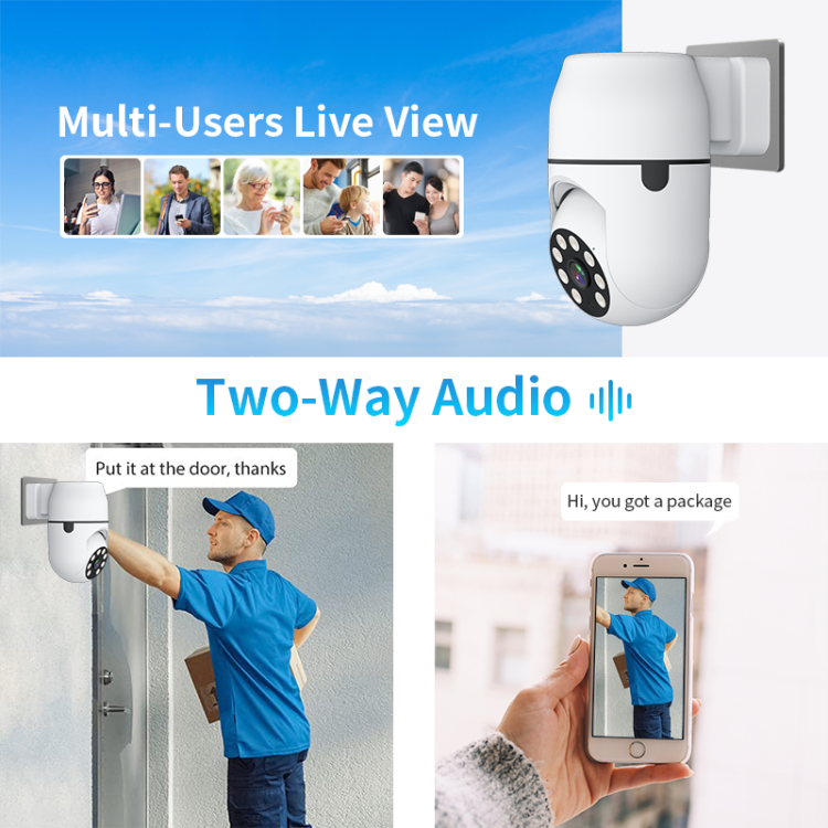 Indoor Wifi Tuya Camera, Baby Monitor, Smart Life Home Security Wireless  Mini Camera, IP CCTV, Two Way Audio US Plug 