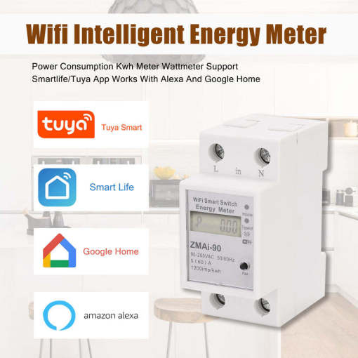 UEMON Wireless Power Meter WiFi Power Consumption Switch Single Phase Digital Meter Electric Energy Monitor