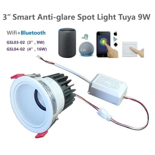 3" Smart CCT Dimmable Anti-glare Spot Light 9W