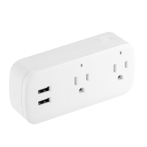 Smart plug with two usb