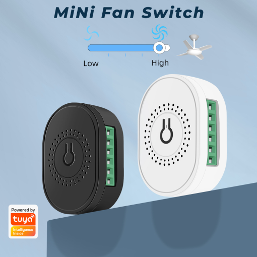 On Off Module and Fan Speed Control Switch Voice Remote Control Tuya Wifi Mini Smart  Fan Speed Switch