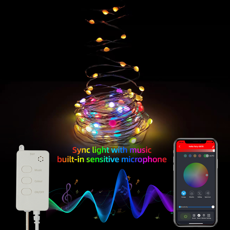 Christmas LED Fairy Light Smart Tuya RGB Wifi/Bluetooth Control