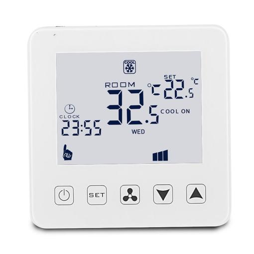 Smart Life Thermostat WiFi For FCU Fan Coin Unit Central Air Conditioner 3 Speed Fan Tuya Smart Home Room Thermostat Wir