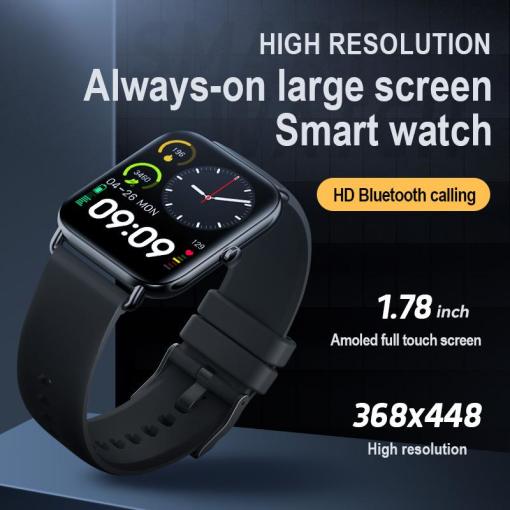 Tuya IoT manufacturer GT7D 1.78" Amoled screen always on display 368*448 HD BT phone call smart watch