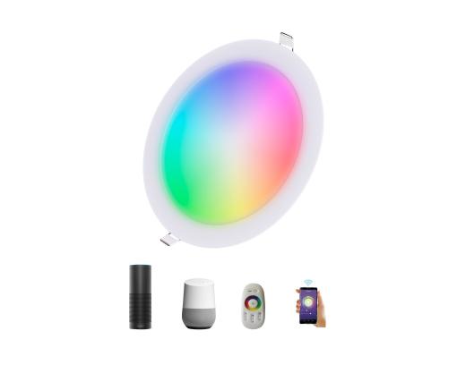 18W ø225*12mm RGBCCT Smart LED Panel Light Round Recessed