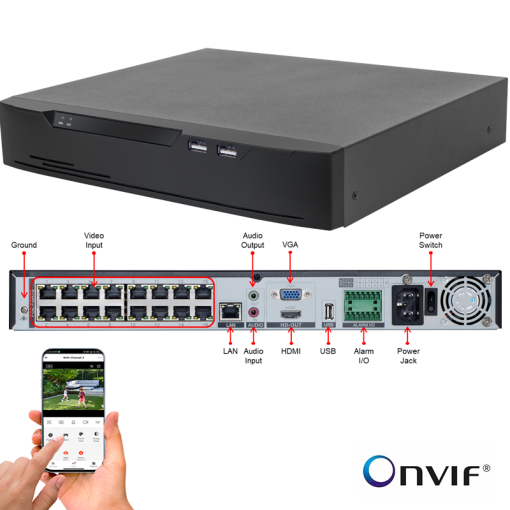 4K 16CH/8CH/4CH PoE NVR
