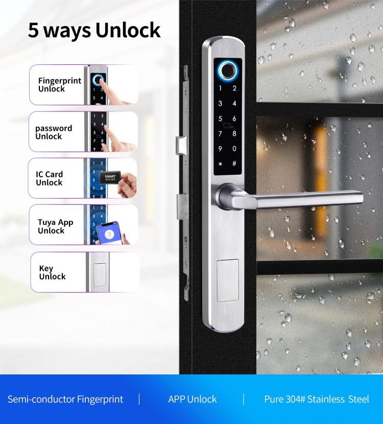 1pc Smart Door Lock Tt Lock Smart Door Lock Keyless Entry Door Lock  Fingerprint Door Lock