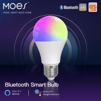 MOES Bluetooth BEACON solution intelligent RGBCCT dimming color E27 bulb lamp 806Lm APP Remote Control Alexa