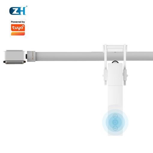 ZH Smart Curtain Robot Motor for Traditional Curtains Rome Rod Curved Rail, Straight Track with Bluetooth Function