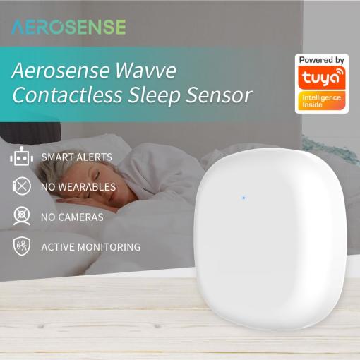 AeroSense Wavve contactless sleep monitoring sensor heart rate respiration rate breathing vital signs monitoring