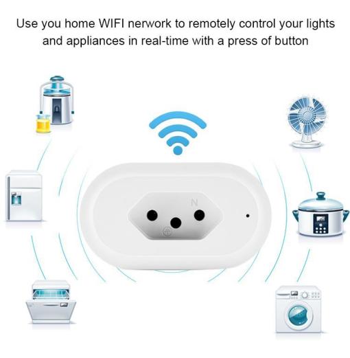 Brazil Power Monitor 16A WIFI+Bluetooth Smart Socket Plug For Google Home Alexa Smart Llife