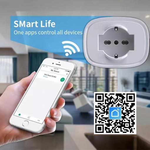 Italian Smart Plug Wi-Fi Socket Smart Home App Remote Control Italy Type Smart Power Plug