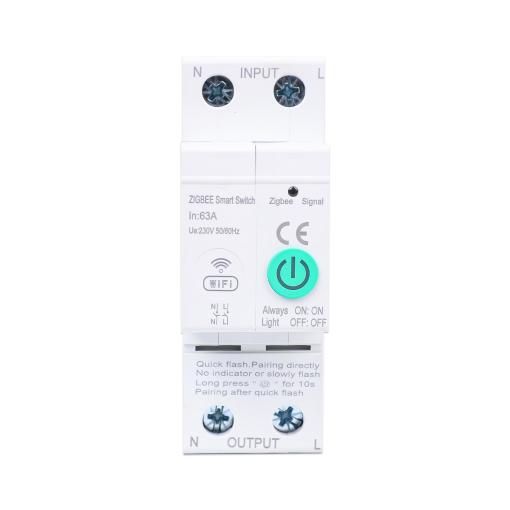 1P 63A TUYA ZIGBEE Life APP Recloser with Metering Leakage Protection WiFi Circuit Breaker