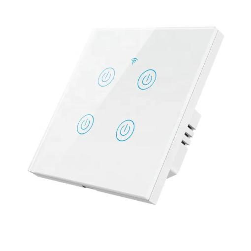 WiFi Smart APP Control Glass Panel Touch Wall Light Switches UK EU 1/2/3/4 Gang Remote Control Switch Electrical