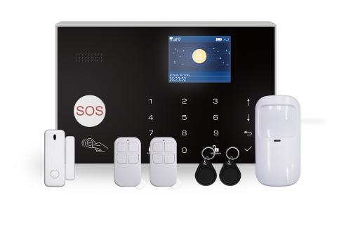 Tuya Household Anti-theft Monitoring Wifi Home Burglar Security Alarm System Kit Touch Button RFID Card Wireless 