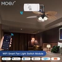 Smart Wi-Fi Ceiling Fan Light Lamp Switch Module Remote Control With RF433 Infrared Remote Controller