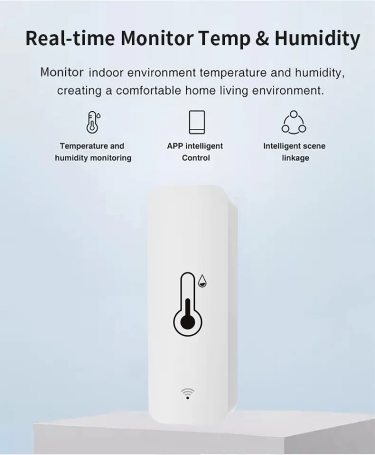 Wifi Temperature Humidity Sensor Indoor Smart Life Sensor Tuya