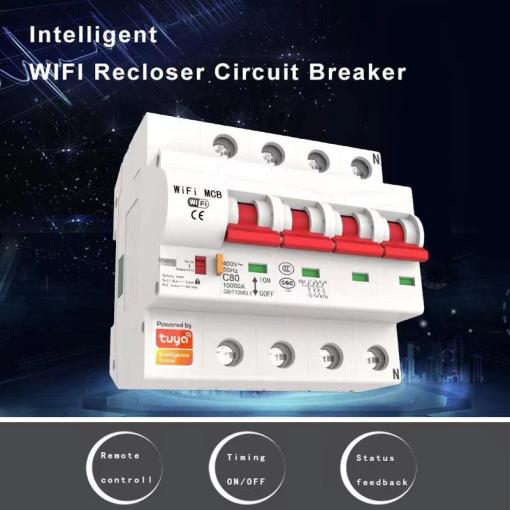 Wifi Smart Circuit Breaker 4P Without Power Meter Without Leakage Protection