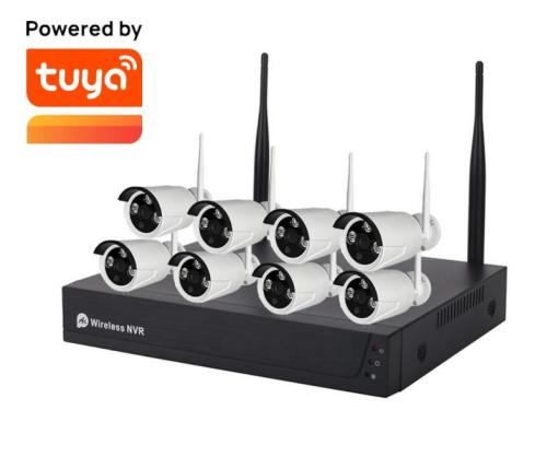 Smart life APP 8CH Wireless 2MP Wi-Fi Camera NVR Kit Outdoor Waterproof Camera P2P CCTV System KIT