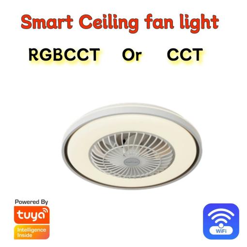Smart ceiling light with fan RGBCW &CCT for bedrooms study
