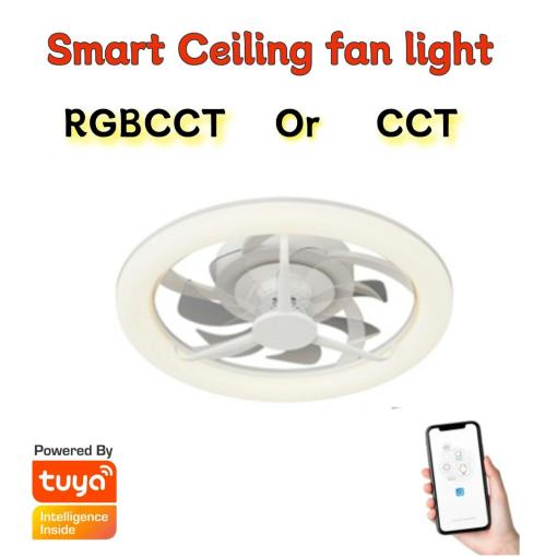 led ceiling fan air ventilation smart APP remote control new arrival smart ceiling fan with led light
