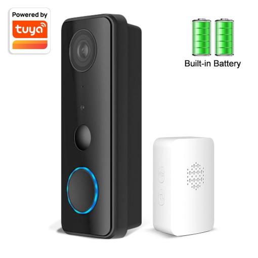  1080P 5200mAh Battery 24V AC Wired 145° Bluetooth Connection Outdoor  Alexa Google WiFi Video Intercom  Doorbell Camera
