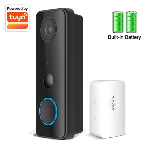 1080P 5200mAh Battery 24V AC Wired 145° Bluetooth Connection Outdoor Alexa Google WiFi Video Intercom Doorbell Camera
