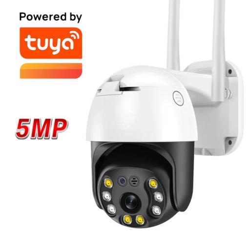 2.5inch 5MP PTZ Wifi Smart Home IP Camera Full Color Outdoor AI Human Detect Wireless Camera IP66 Waterproof 