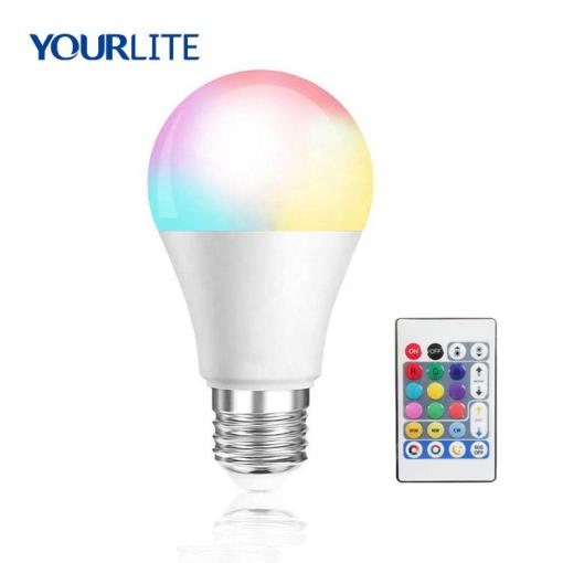 SMD2835 E27 9 Watt 806lm A60 Lamp RGB Light Control Smart Dimmable Remote LED Bulb