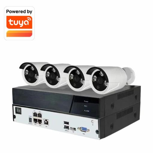  4CH 3MP Smart Life app POE NVR KIT System  Home CCTV System 24/7 Recording H.265 ONVIF Human Detection
