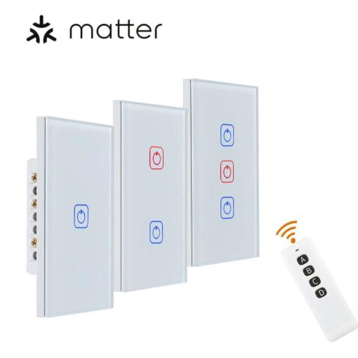 Matter smart switch US standard Homekit Amazon alexa google home Support 1gang/2gang/3gang/4gang