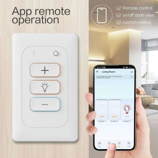 Smart Home Automation Remote Control Smart zigbee light wall switch With Neutral/No Neutral