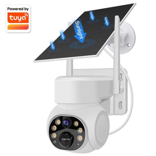 4G Version Mini 3.5W Solar Panel With 3pcs 18650 Rechargeable Battery PIR Outdoor PTZ IP Camera