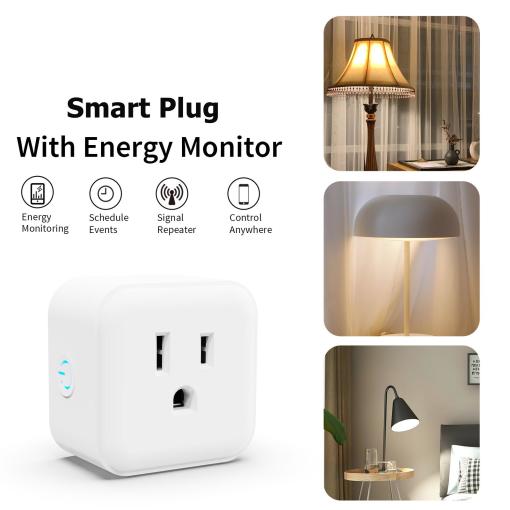 Vietnam Factory ETL FCC US Alexa Google Smart Home WIFI Mini Smart Plug Energy Monitor Indoor WIFI Plug Power Meter
