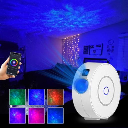 Wifi Tuya Smart Star Projector WiFi Laser Starry Projector Waving Led Colorful Home Atmosphere Light Wireless Control 
