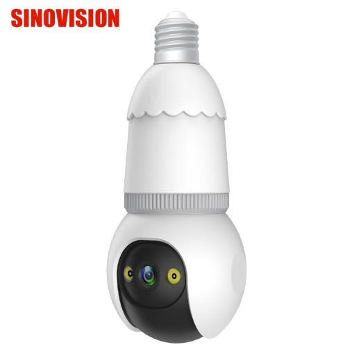 3MP Wifi E27 Bulb Surveillance Camera Night Vision Automatic Human Tracking 4X Digital Zoom Video Smart home Security Mo